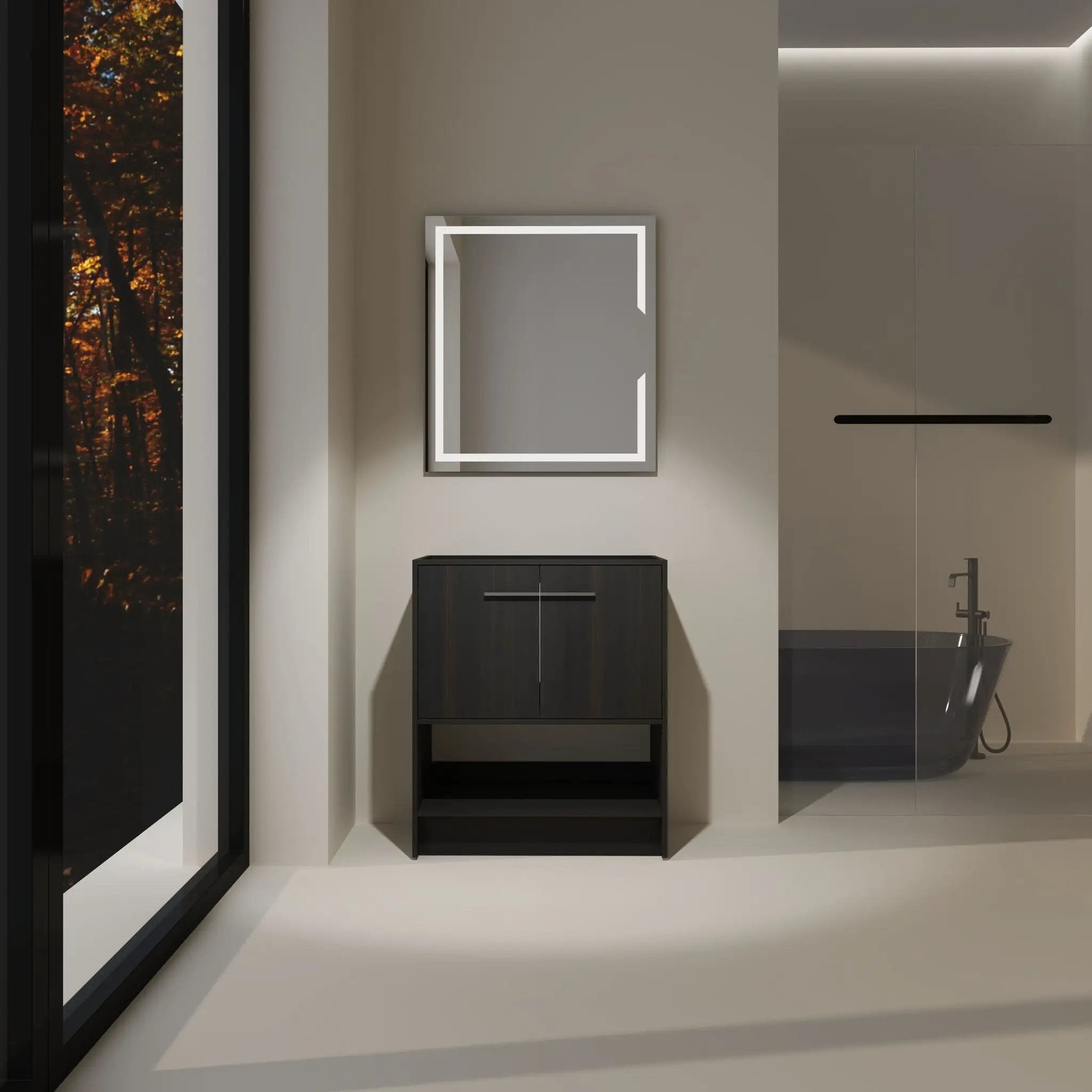 Modern Freestanding Bathroom Vanity With 2 Doors by Unique Piece Furniture