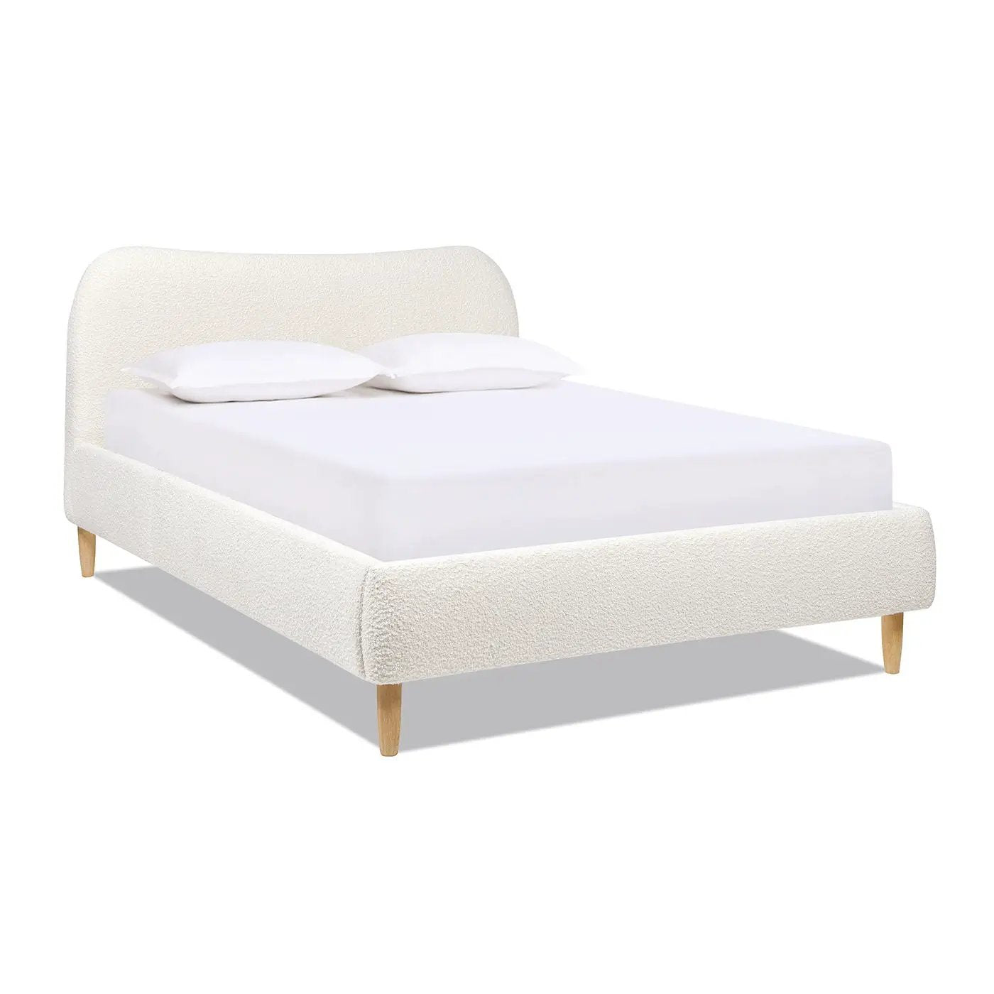 Roman - Curved Headboard Upholstered Platform Bed by Unique Piece Furniture