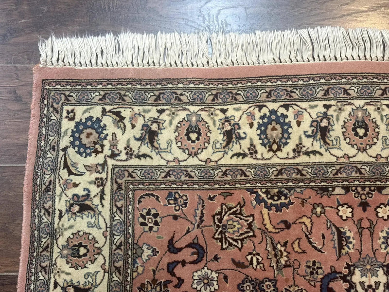 Pak Persian Rug 4x6, Pink and Cream, Very Fine 225 KPSI, Handmade Wool Oriental Carpet by Jewel Rugs