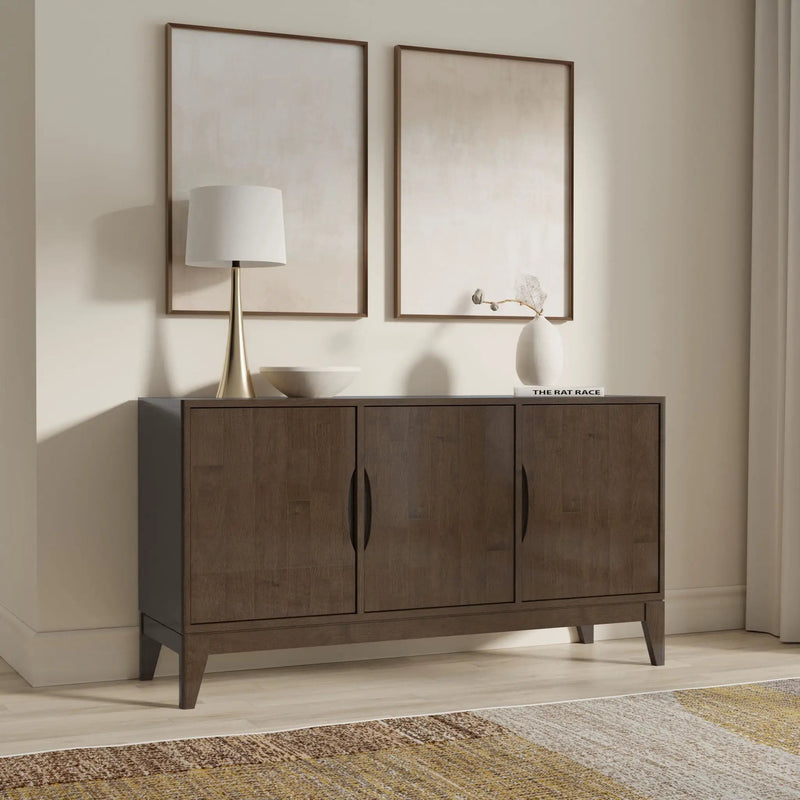 Harper - 3 Door Sideboard Buffet / Storage Cabinet - Walnut Brown by Unique Piece Furniture