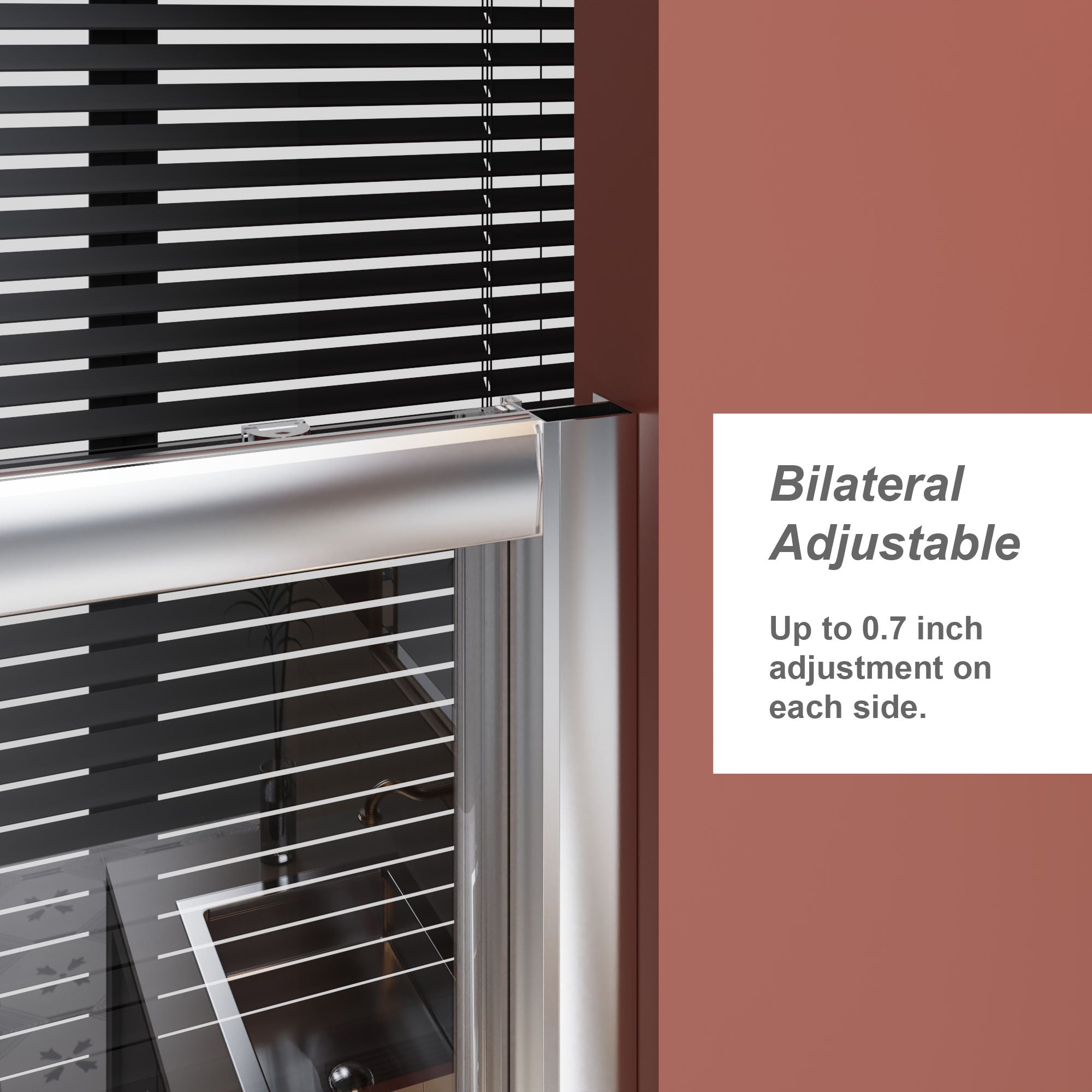 Sliding Shower Door With And Handle - Chrome by HouseOfZazla