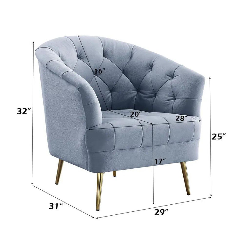 Bayram - Chair - Light Gray Velvet by Unique Piece Furniture