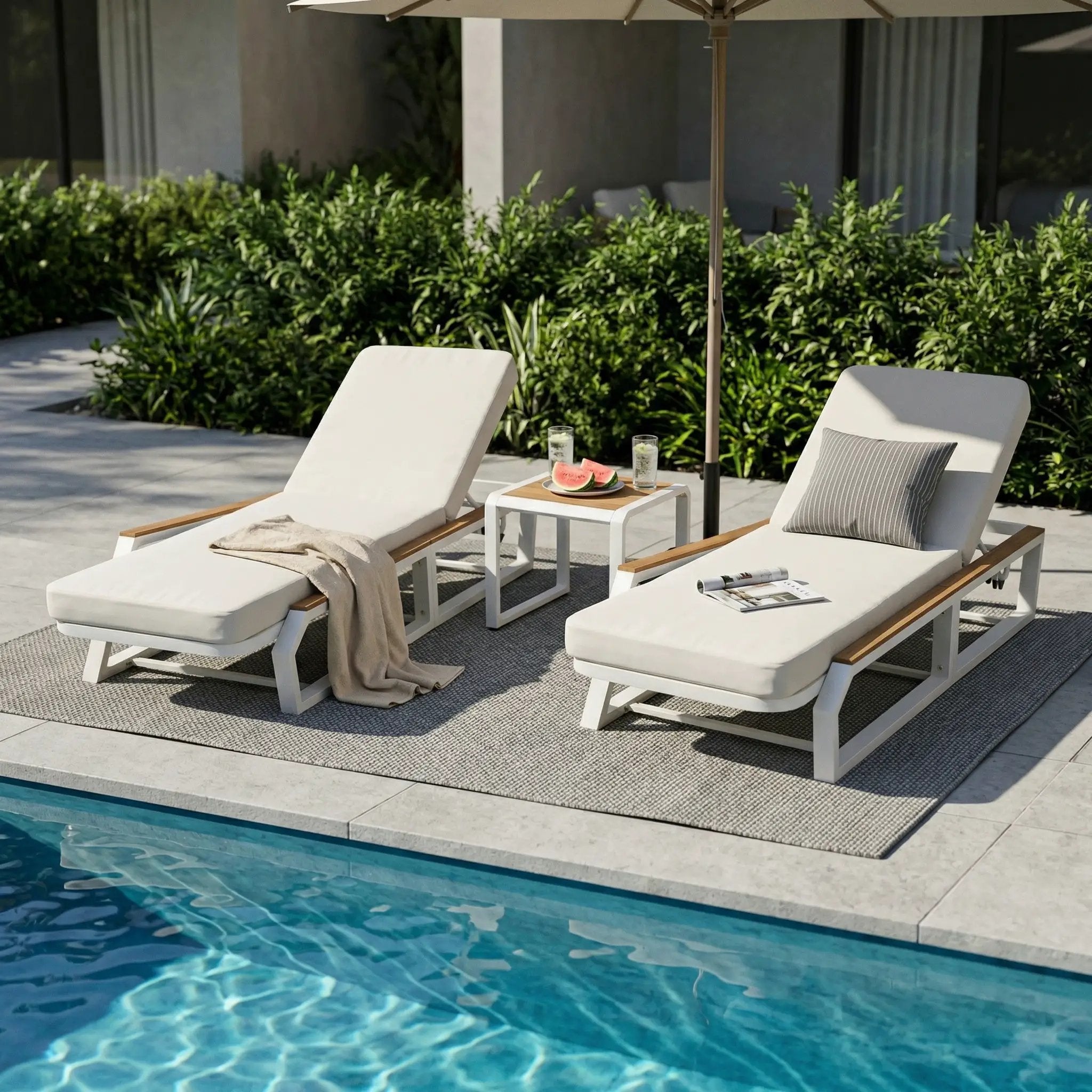 5-Piece Outdoor Chaise Lounge Set by HouseOfZazla