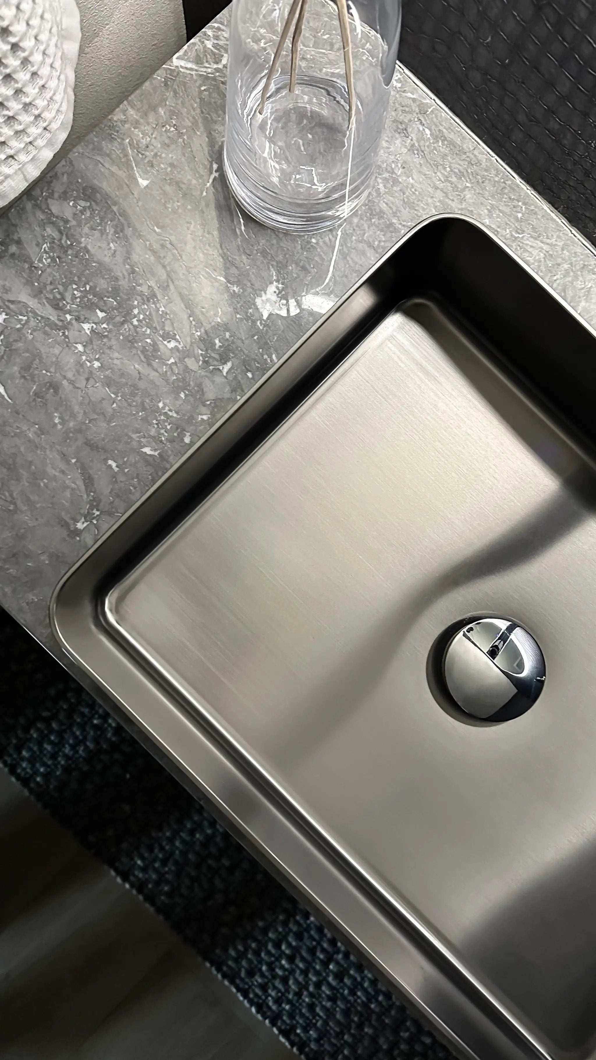 Zeek 18”x13” Gunmetal Black Rectangular Vessel Bathroom Sink Stainless Steel PVD Nano Tech Coating ZN-B183 by ZEEK