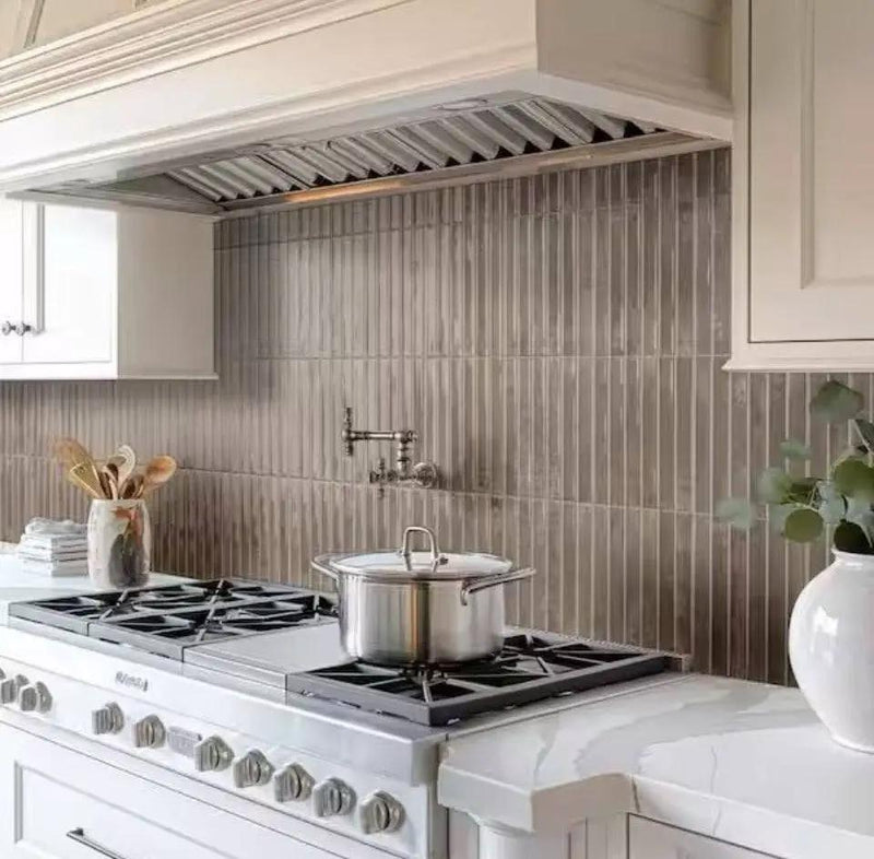 Open Box MSI Princess Grigio 5 in. x 10 in. Polished Porcelain Fluted Subway Wall Tile (8.71 sq. ft. /Case) by Selzalot