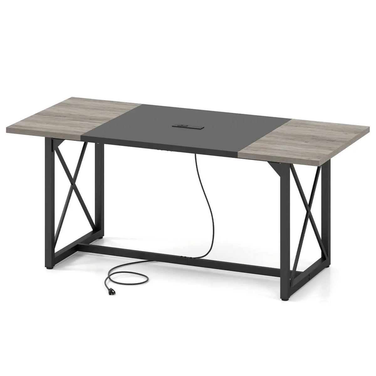 6FT Conference Table with Power Outlets Seats 6-8 People for Office, photo 11 of 16