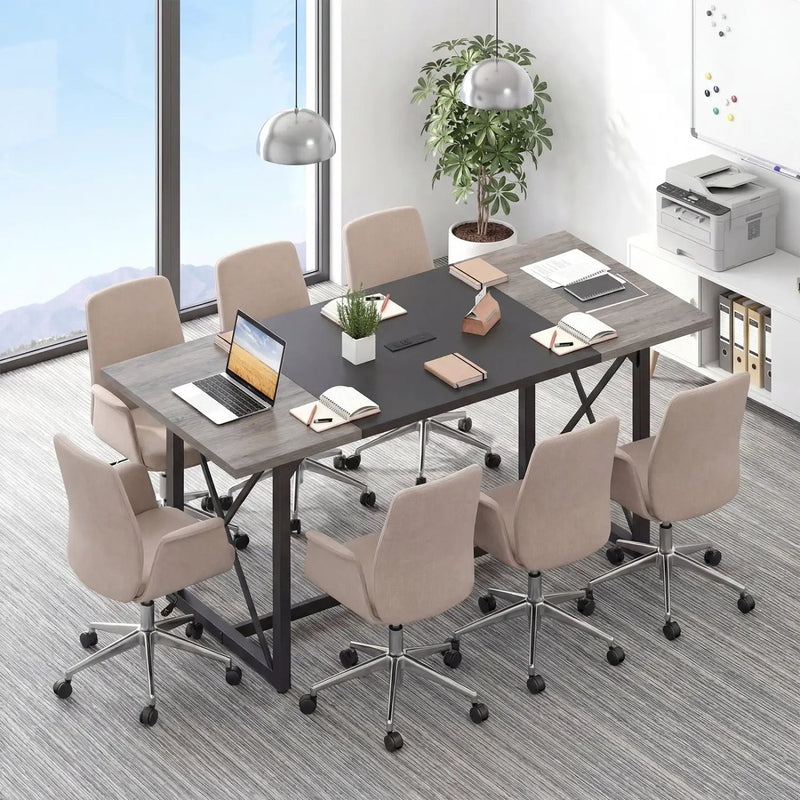 6FT Conference Table with Power Outlets Seats 6-8 People for Office by DirectDeals