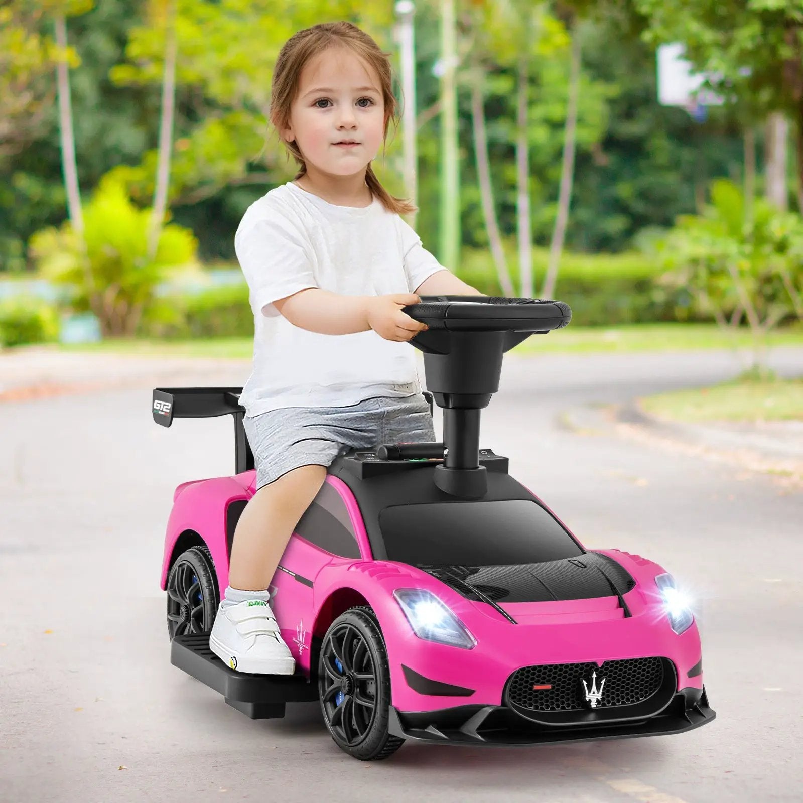 6V Electric Kids Ride on Push Car Maserati Licensed with Foot Pedal and Music by DirectDeals
