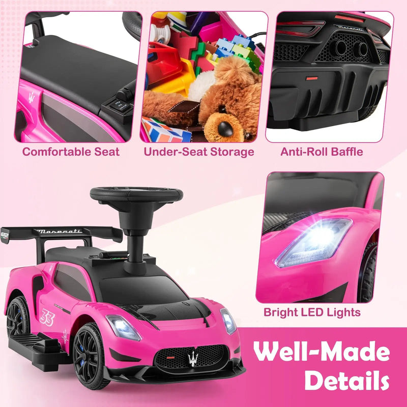6V Electric Kids Ride on Push Car Maserati Licensed with Foot Pedal and Music by DirectDeals