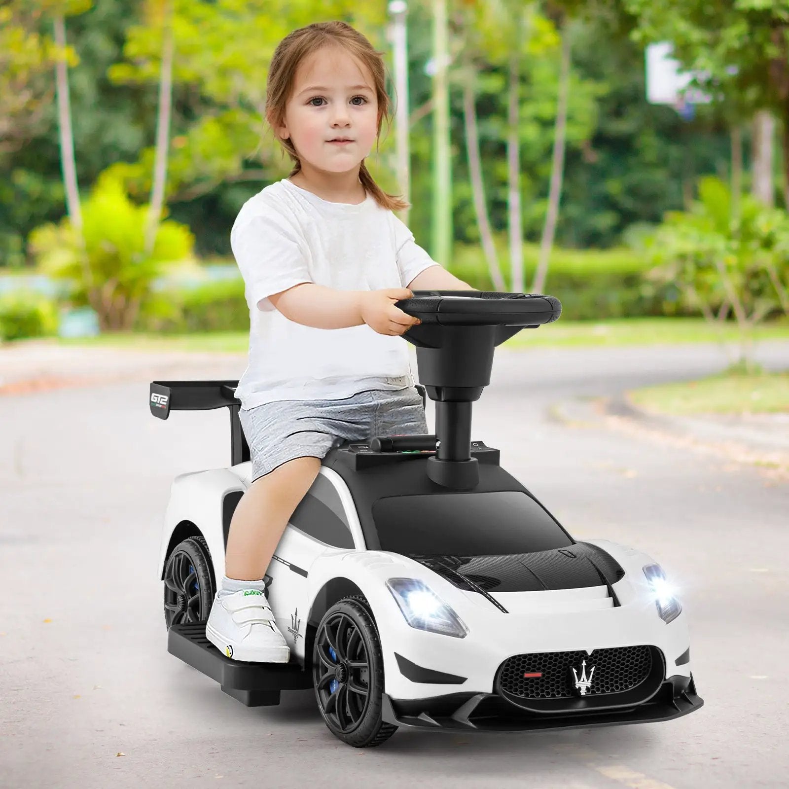 6V Electric Kids Ride on Push Car Maserati Licensed with Foot Pedal and Music by DirectDeals