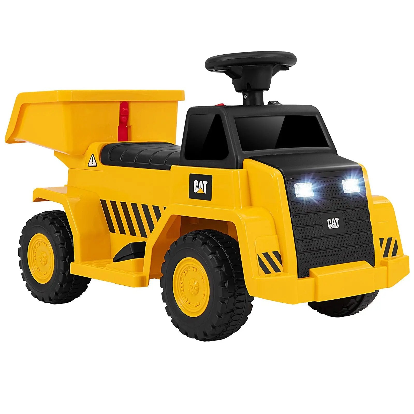 6V Electric Licensed Caterpillar Construction Vehicle with One-Button Start-Yellow by DirectDeals