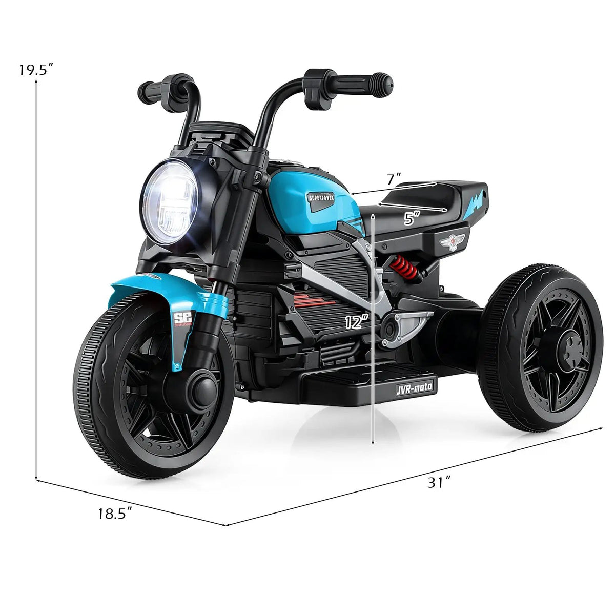 6V Kids Electric Motorcycle with LED Headlight and Music for Toddlers Aged 3-5, photo 19 of 32