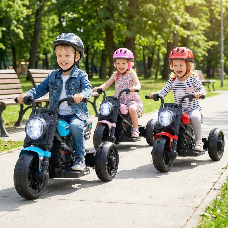 6V Kids Electric Motorcycle with LED Headlight and Music for Toddlers Aged 3-5 by DirectDeals