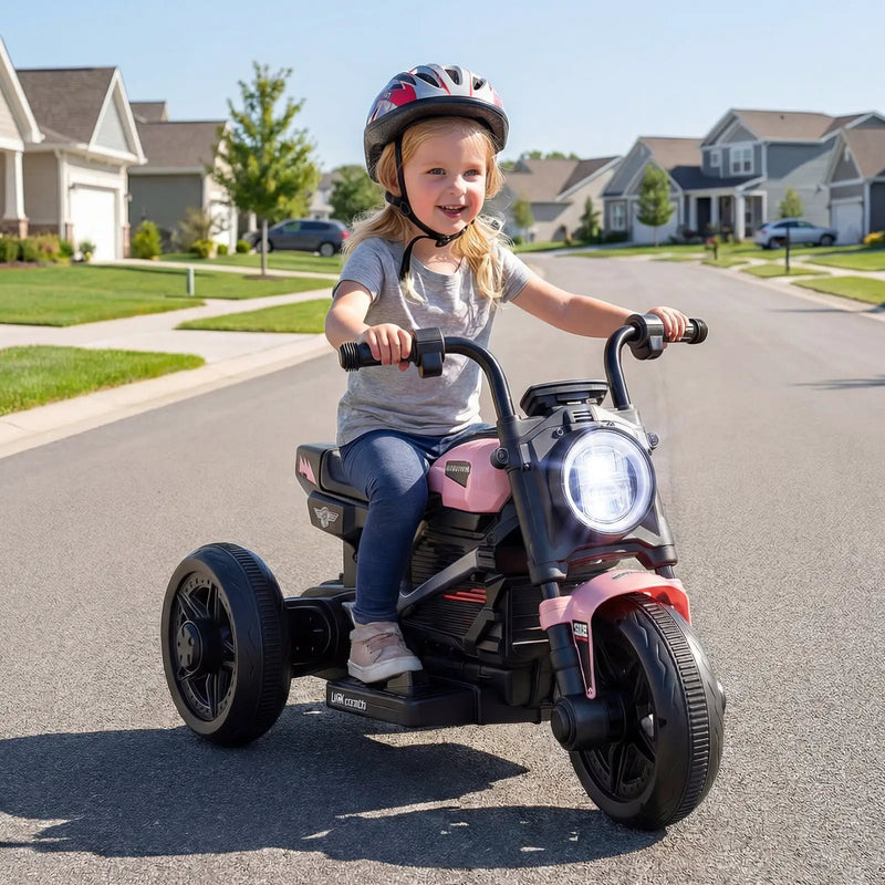 6V Kids Electric Motorcycle with LED Headlight and Music for Toddlers Aged 3-5 by DirectDeals