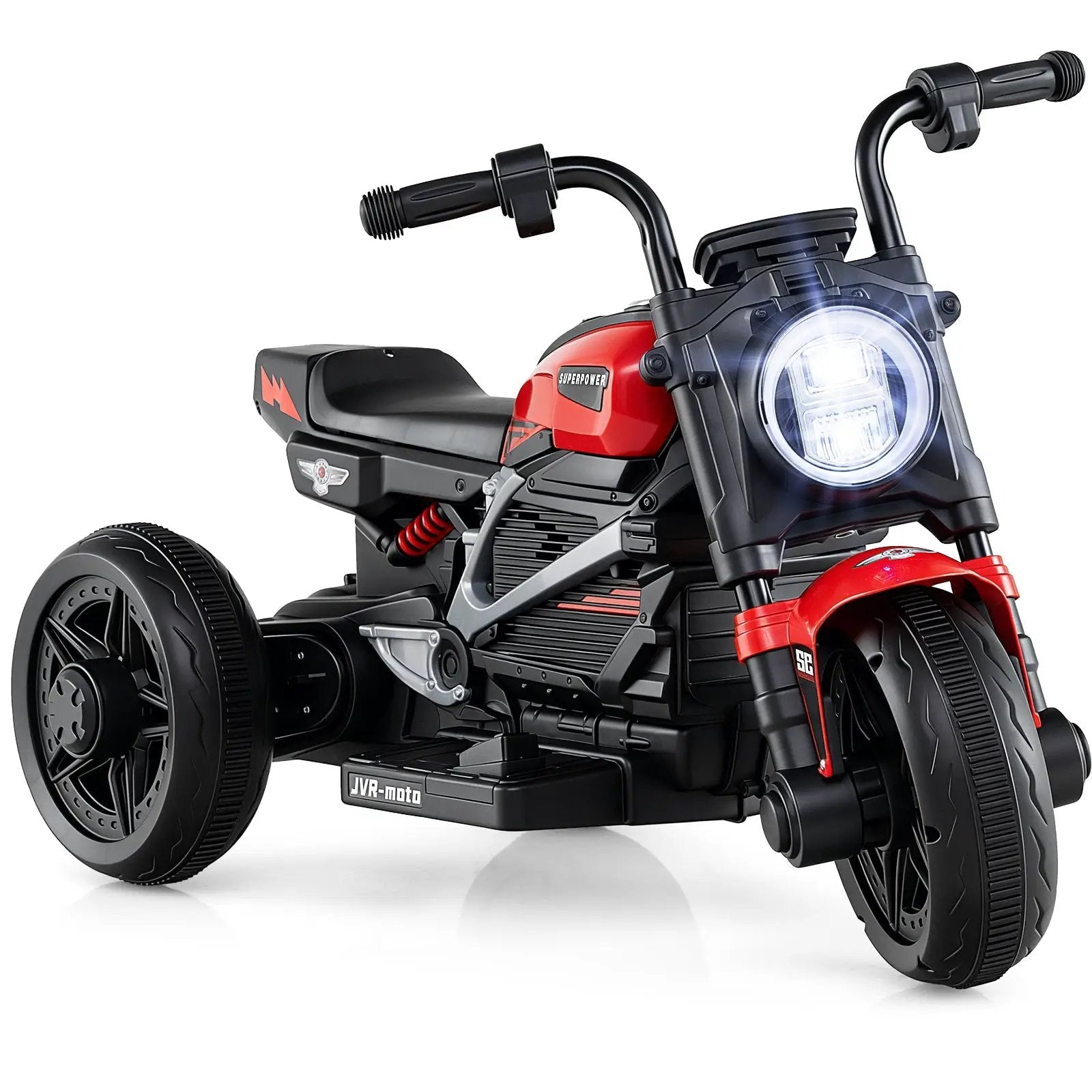 6V Kids Electric Motorcycle with LED Headlight and Music for Toddlers Aged 3-5 by DirectDeals