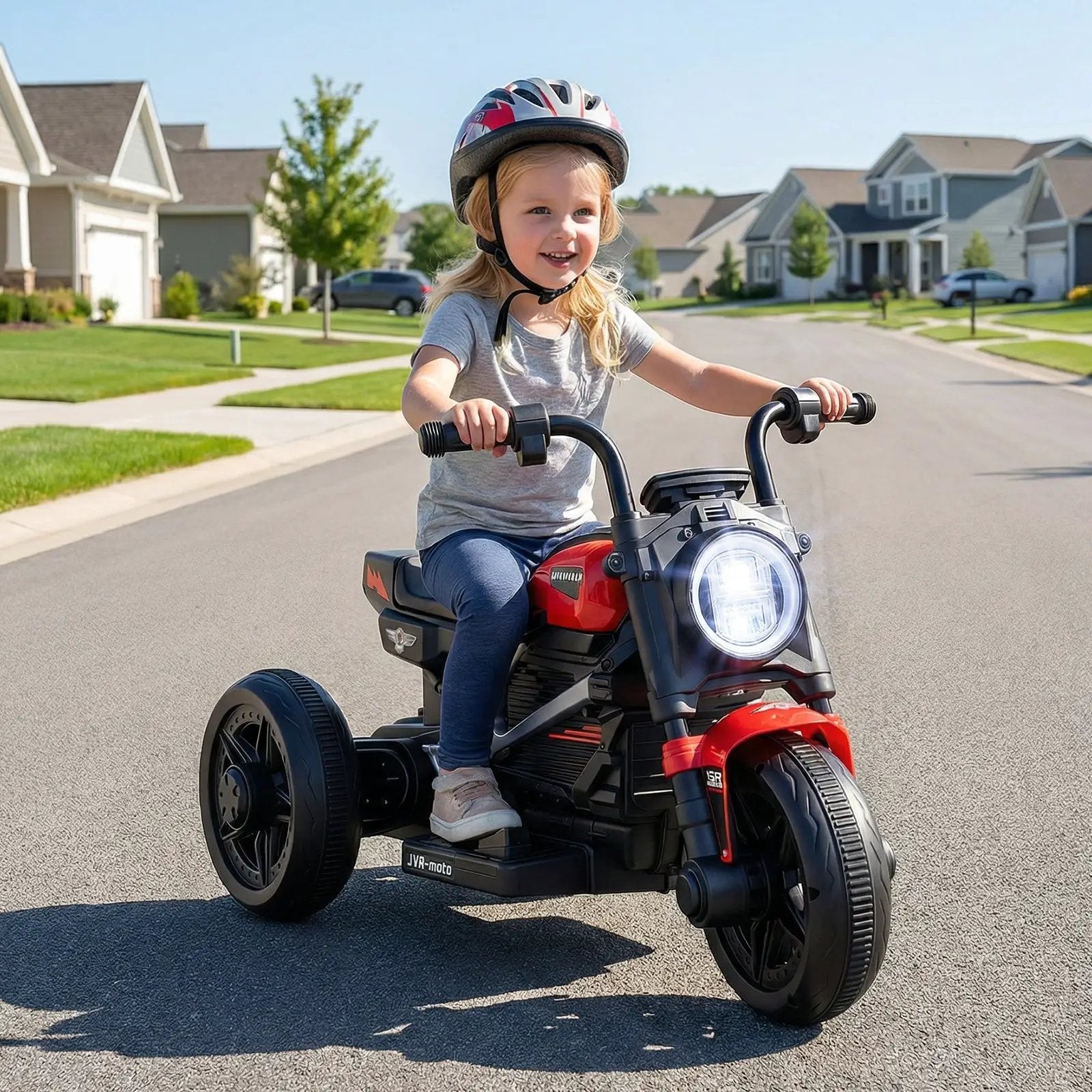6V Kids Electric Motorcycle with LED Headlight and Music for Toddlers Aged 3-5 by DirectDeals