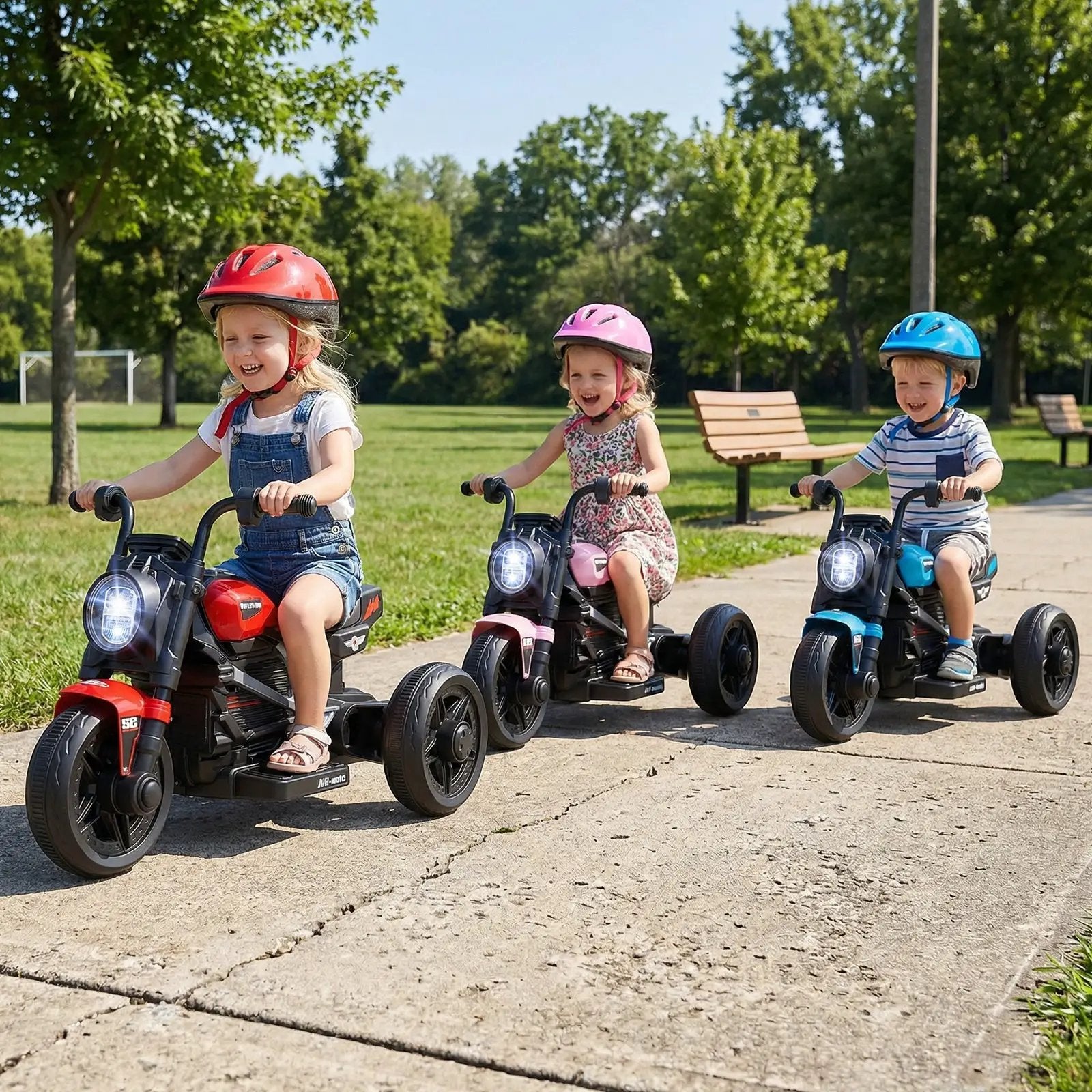 6V Kids Electric Motorcycle with LED Headlight and Music for Toddlers Aged 3-5 by DirectDeals