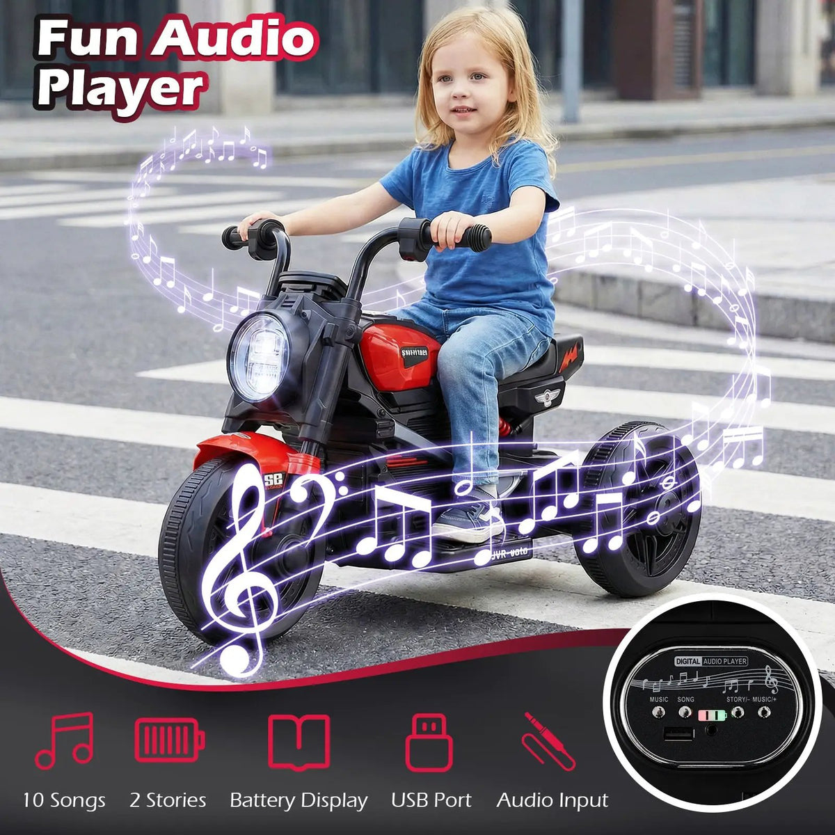 6V Kids Electric Motorcycle with LED Headlight and Music for Toddlers Aged 3-5, photo 27 of 32