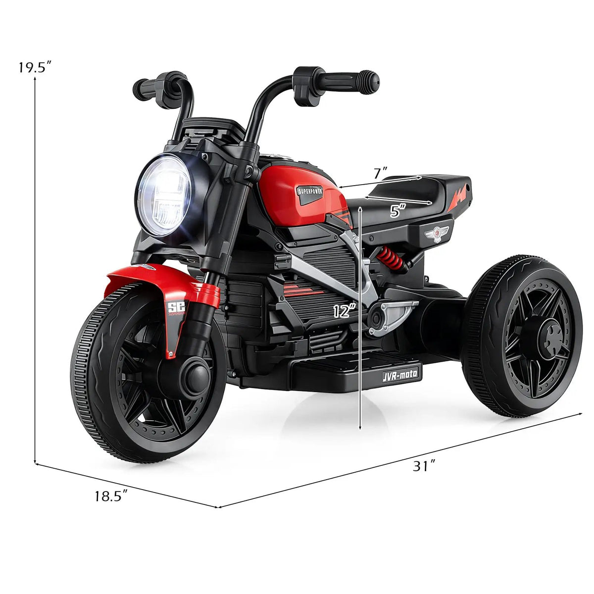 6V Kids Electric Motorcycle with LED Headlight and Music for Toddlers Aged 3-5, photo 18 of 32