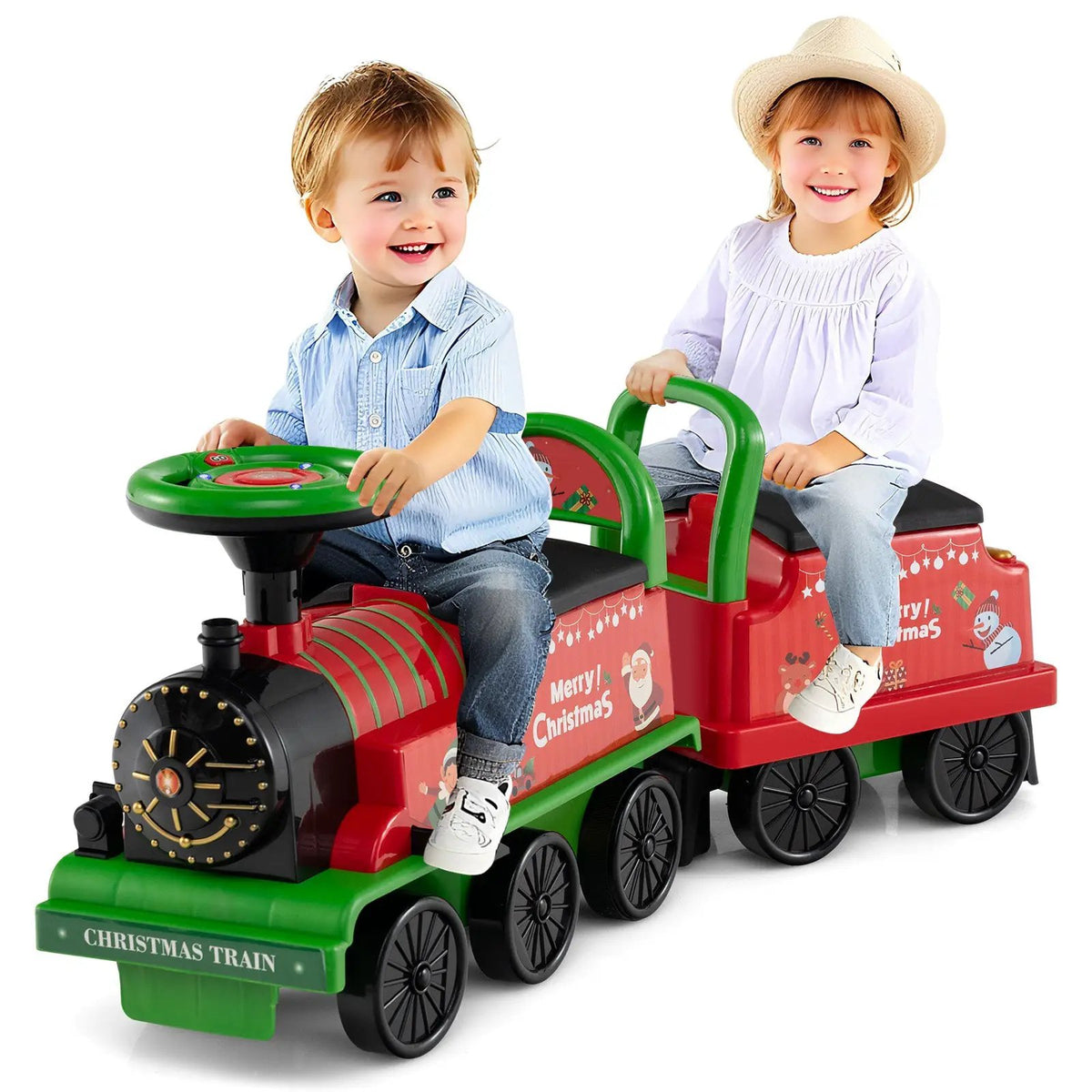 6V Ride on Train 2-Seater with Carriage and Flashing LED Lights, photo 8 of 24