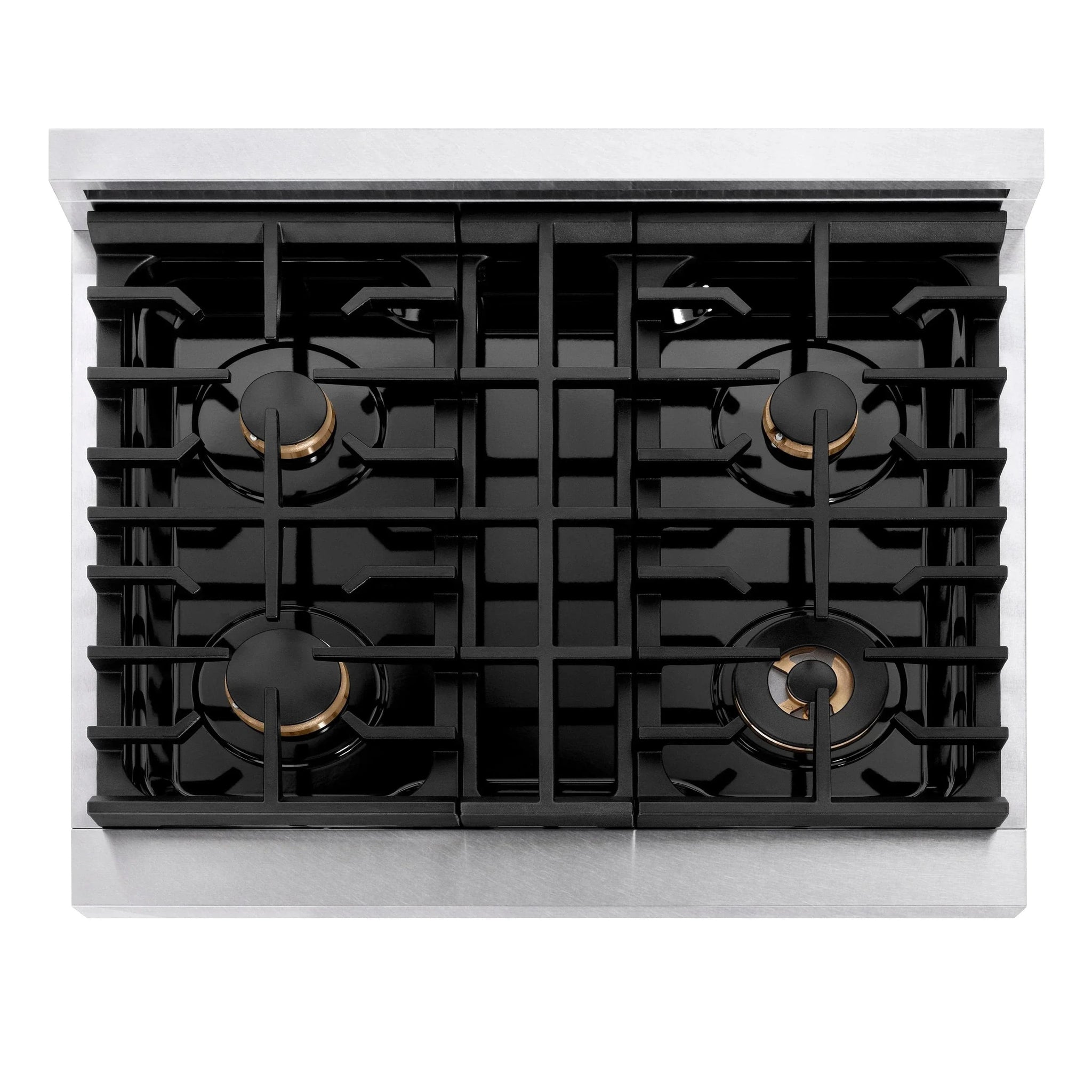 ZLINE 30" Paramount Gas Rangetop DuraSnow® Stainless Steel Champagne Bronze SRTSZ-30-CB by Farmhouse Kitchen and Bath