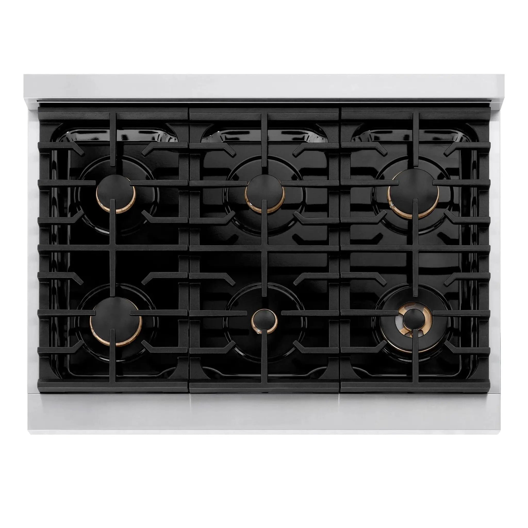 ZLINE 36"Paramount Dual Fuel Range Black Matte Gold SDRZ-BLM-36-G by Farmhouse Kitchen and Bath