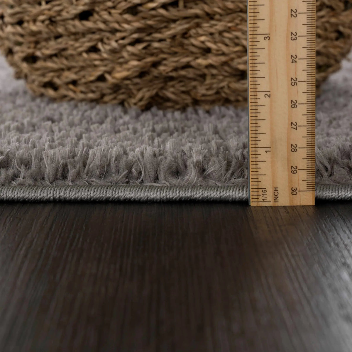 Judy Solid Dark Gray Washable Shag Rug - Clearance, photo 12 of 14