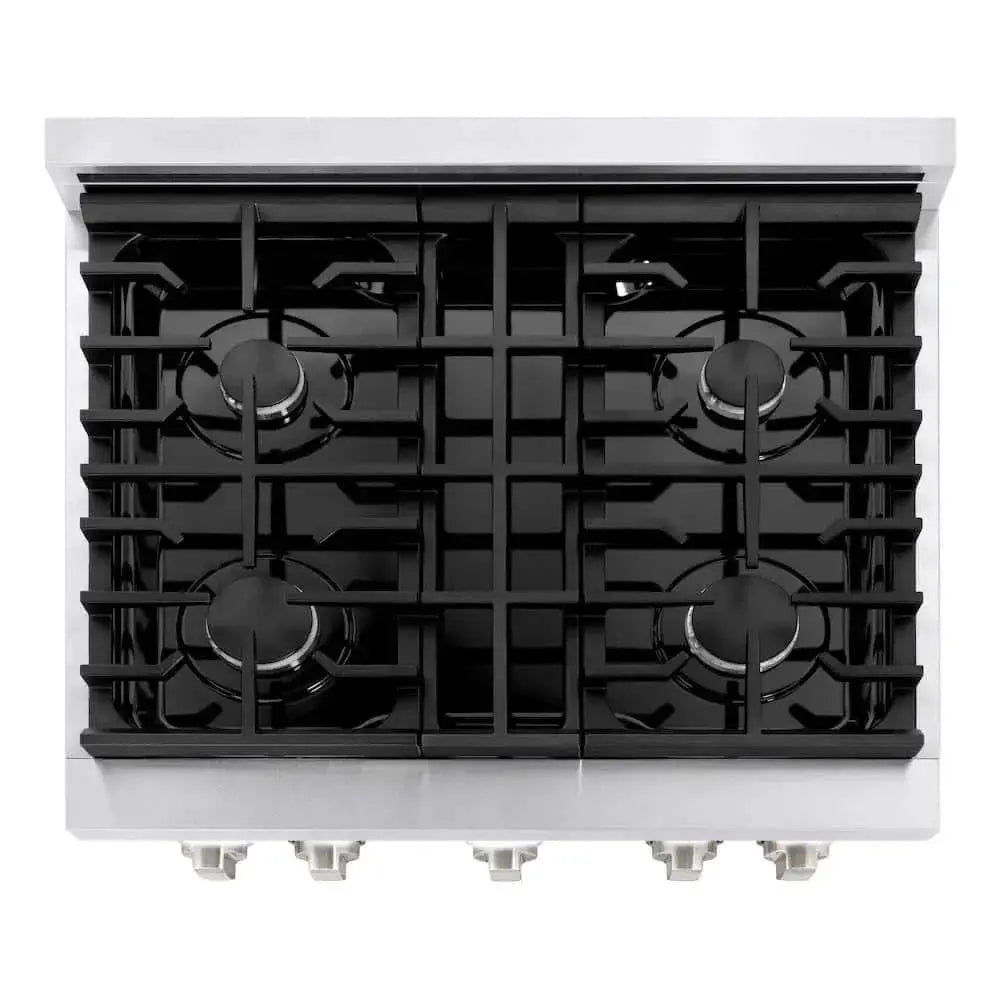 ZLINE 30"Gas Range, Convection Gas Oven , DuraSnow® White Matte, SGRS-WM-30 by Farmhouse Kitchen and Bath