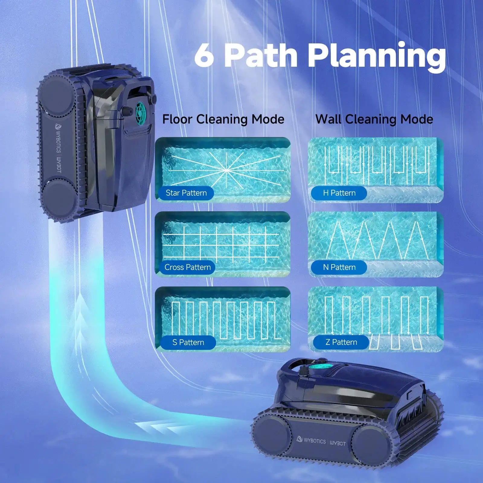 WYBOT M1 Cordless Robotic Pool Cleaner by WYBOT