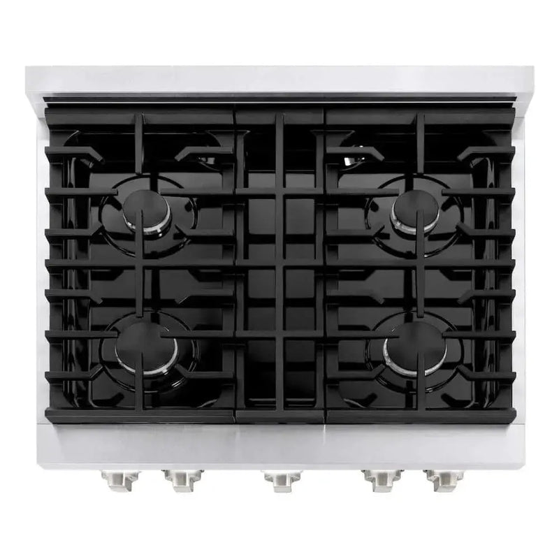 ZLINE 30"Gas Range, Convection Gas Oven , DuraSnow® Stainless Steel, SGRS-30 by Farmhouse Kitchen and Bath