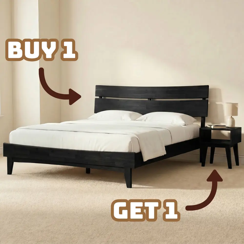 Aurora Solid Wood Bed Frame by Megsu