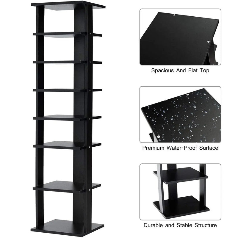 7-Tier Shoe Rack Practical Free Standing Shelves Storage Shelves by DirectDeals