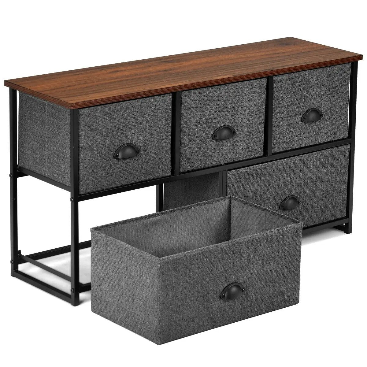 Wood Dresser Storage Unit Side Table Display Organizer, photo 4 of 9