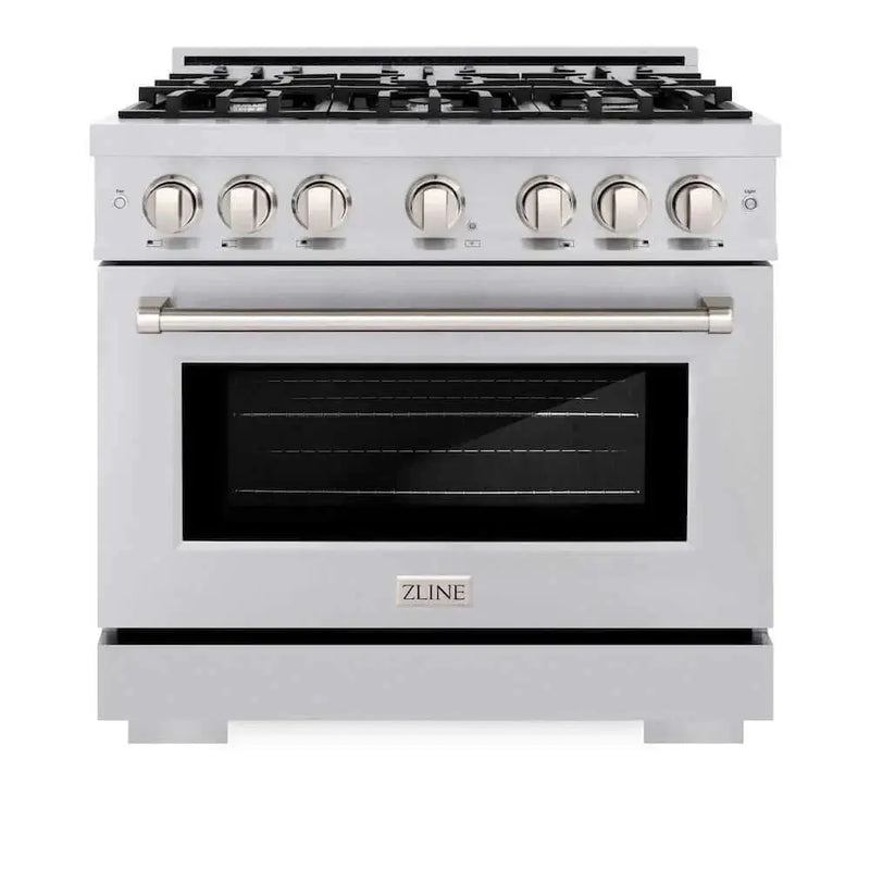 ZLINE 36" Select Dual Fuel Range Gas Cooktop Electric Convection Oven Stainless Steel HDR36 by Farmhouse Kitchen and Bath