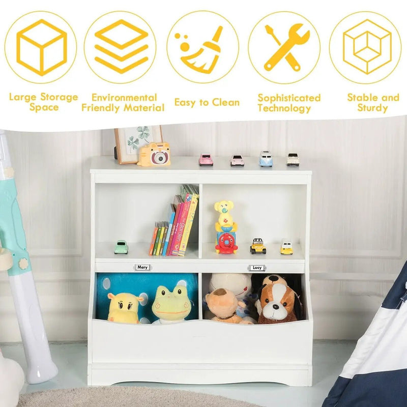 Kids Floor Cabinet Multi-Functional Bookcase by DirectDeals
