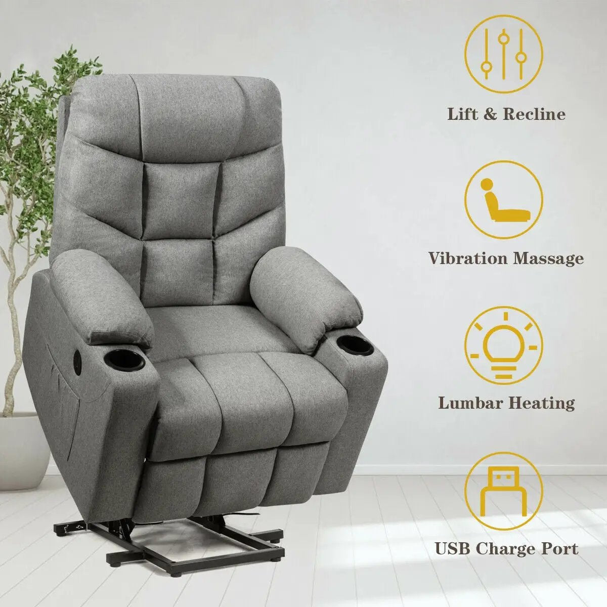 Electric Power Lift Recliner Massage Sofa, photo 5 of 16