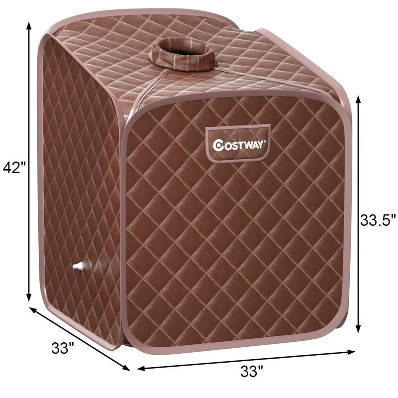 2L Portable Folding Steam Sauna Spa-Coffee by DirectDeals