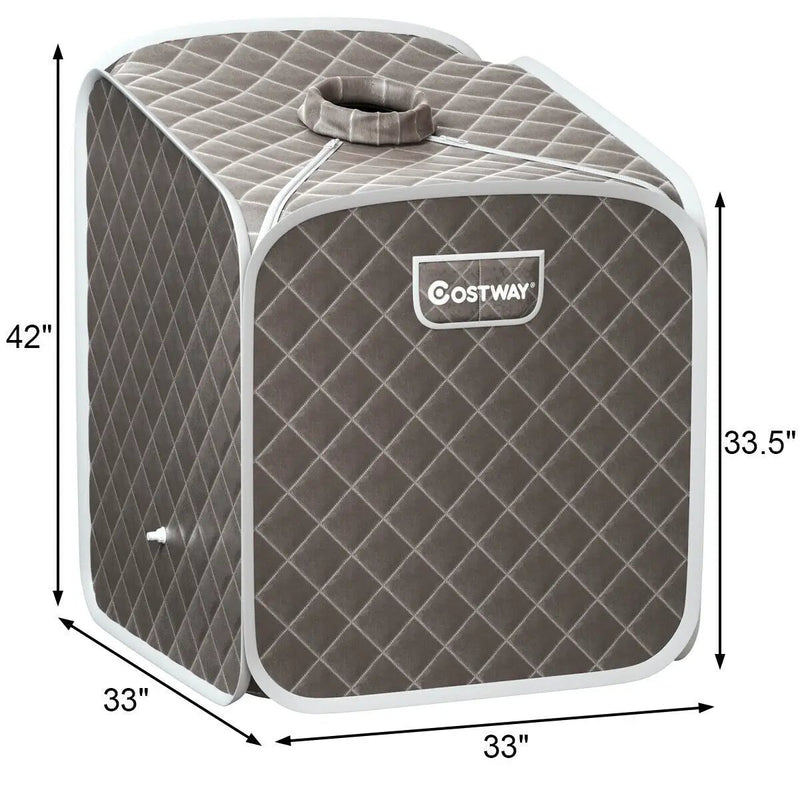 2L Portable Folding Steam Sauna Spa-Gray by DirectDeals