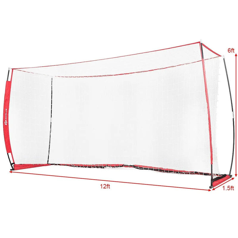 6/8/12 Feet Durable Bow Style Soccer Goal Net with Bag-12' x 6' by DirectDeals