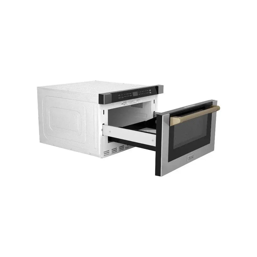ZLINE 24" Microwave Drawer, Stainless Steel, Bronze MWDZ-1-H-CB by Farmhouse Kitchen and Bath