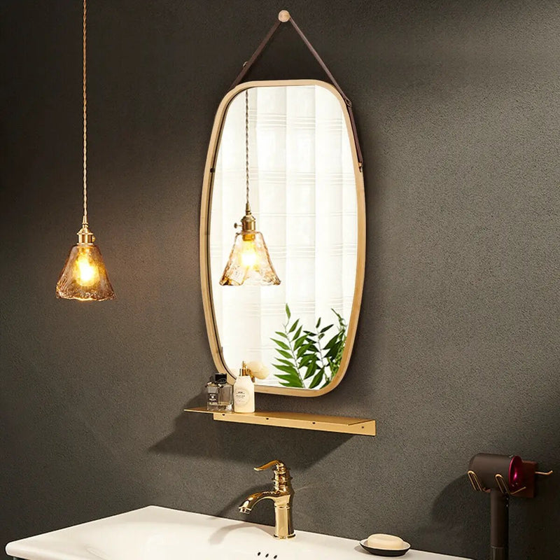 30 Inch Modern Rectangle Wall Hanging Framed Mirror by DirectDeals