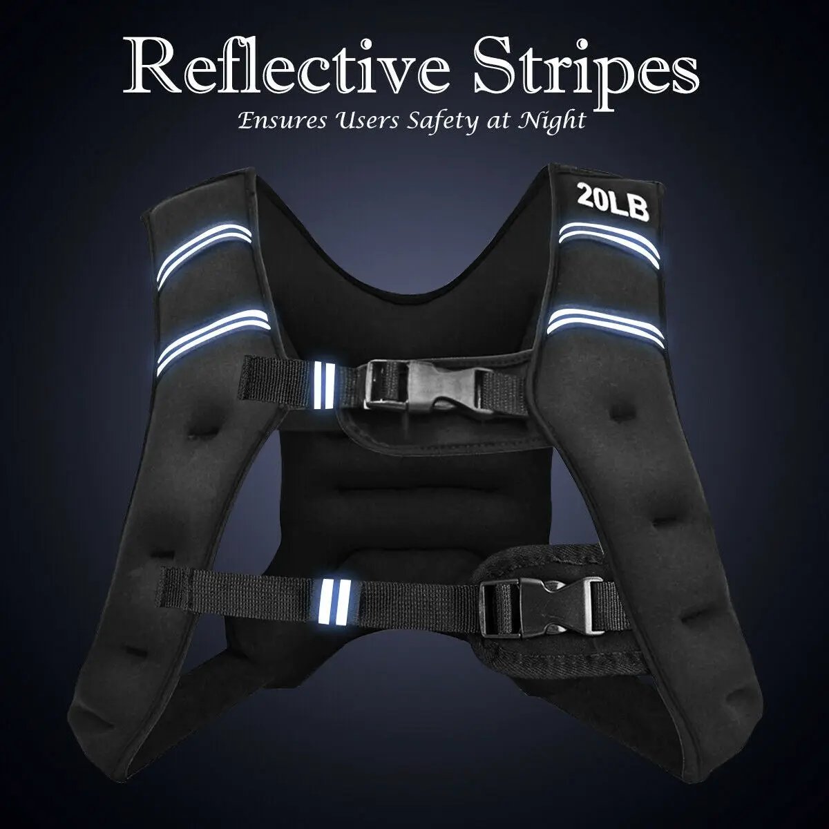 Training Weight Vest Workout Equipment with Adjustable Buckles and Mesh Bag by DirectDeals