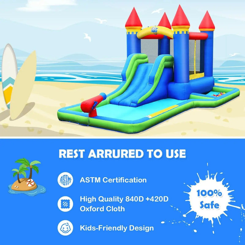 Kids Inflatable Bounce House Water Slide without Blower by DirectDeals