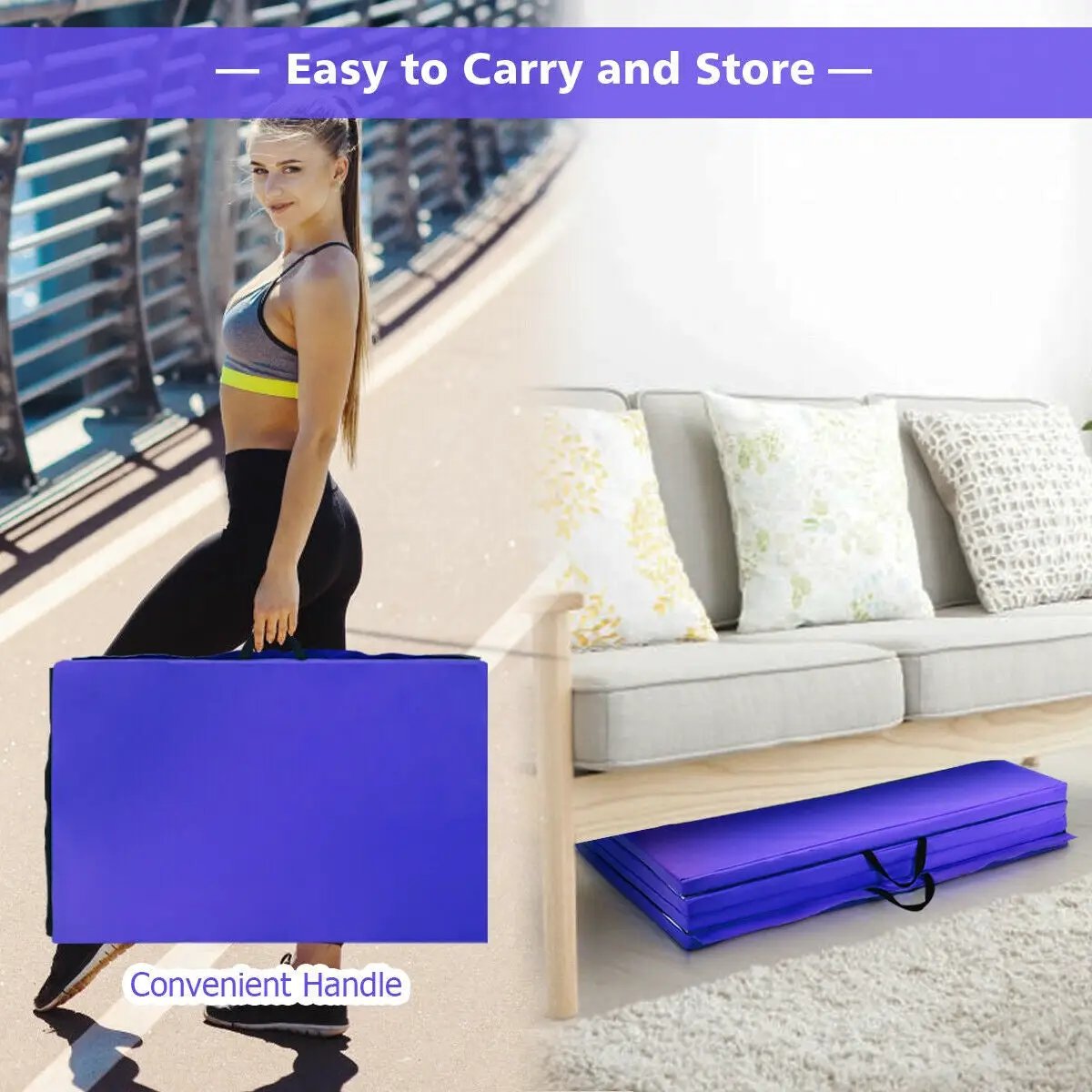 4 Feet x 10 Feet x 2 Inch Folding Gymnastics Tumbling Gym Mat, photo 24 of 24
