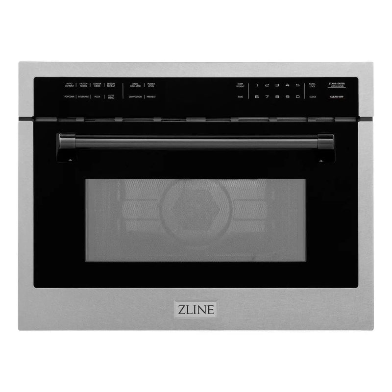 ZLINE 24” Convection Microwave, Stainless Steel, Black MWOZ-24-SS-MB by Farmhouse Kitchen and Bath