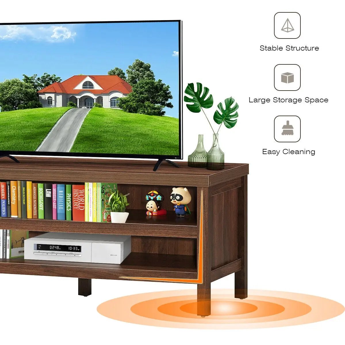 3-Tier TV Stand Console Cabinet for TV's up to 45 Inch with Storage Shelves, photo 8 of 16