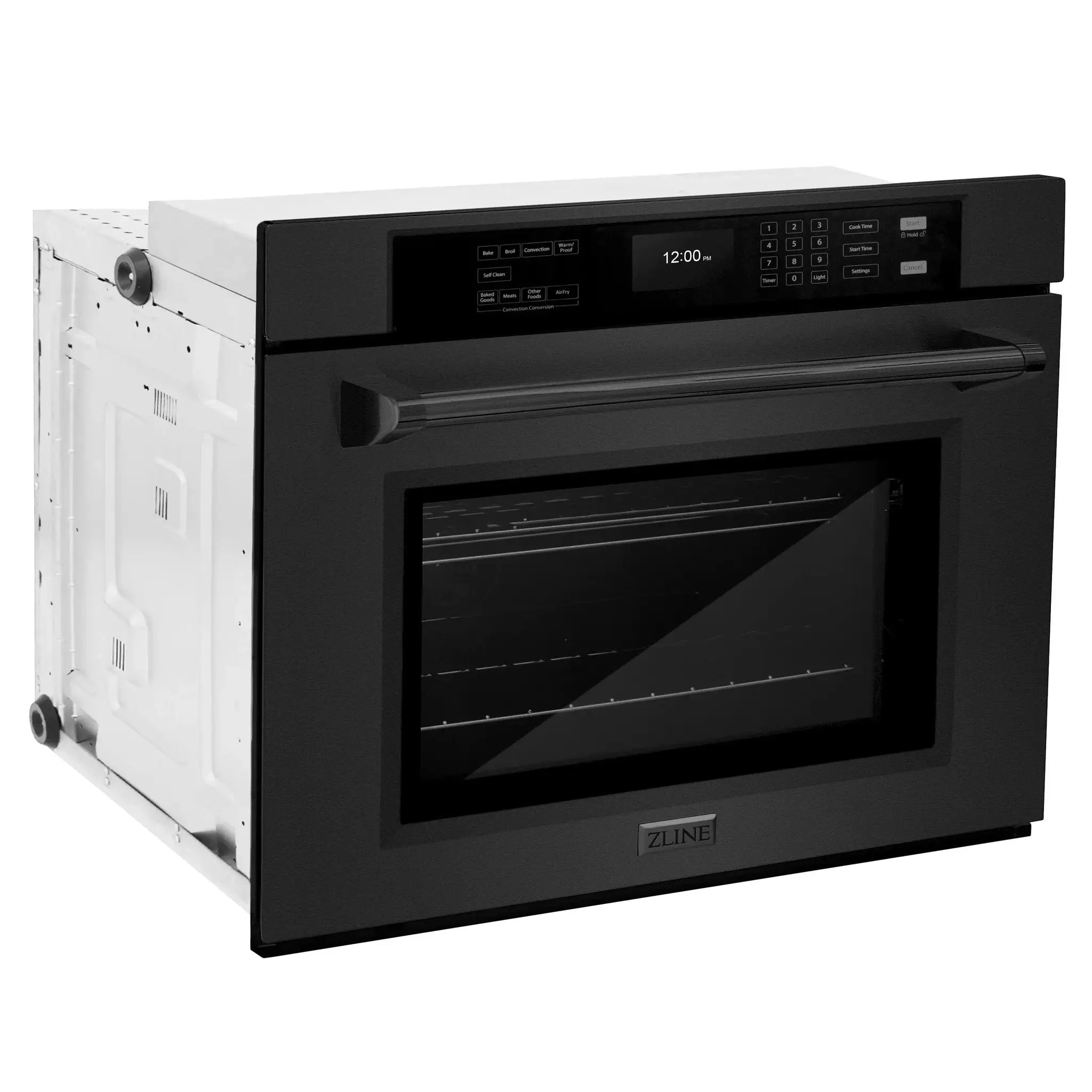 ZLINE 30 "Professional True Convection Single Wall Oven, Air Fry, Self Clean, Black Stainless Steel, WASB-30 by Farmhouse Kitchen and Bath