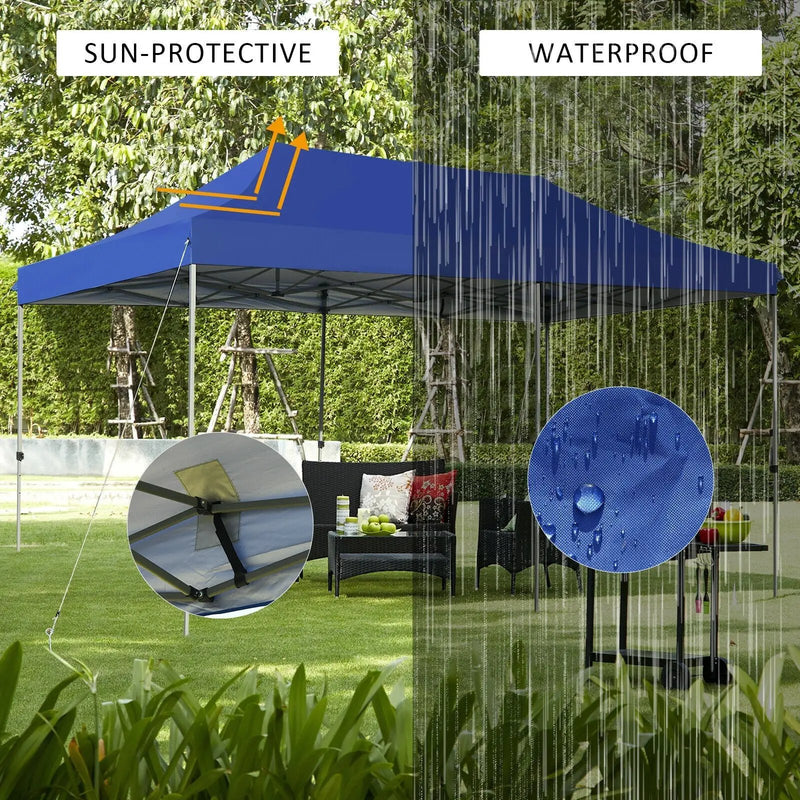 10 x 20 Feet Adjustable Folding Heavy Duty Sun Shelter with Carrying Bag by DirectDeals
