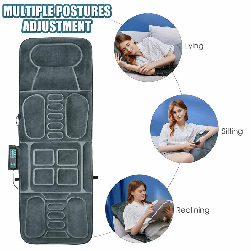 Foldable Massage Mat with Heat and 10 Vibration Motors by DirectDeals