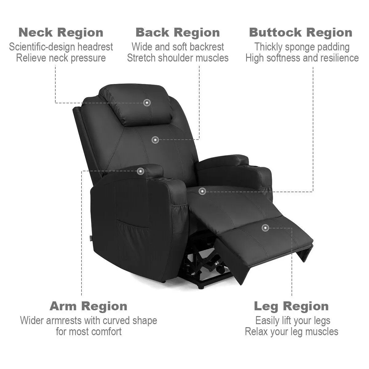 Power Lift Recliner Chair with Massage and Heat for Elderly with Remote Control, photo 12 of 16